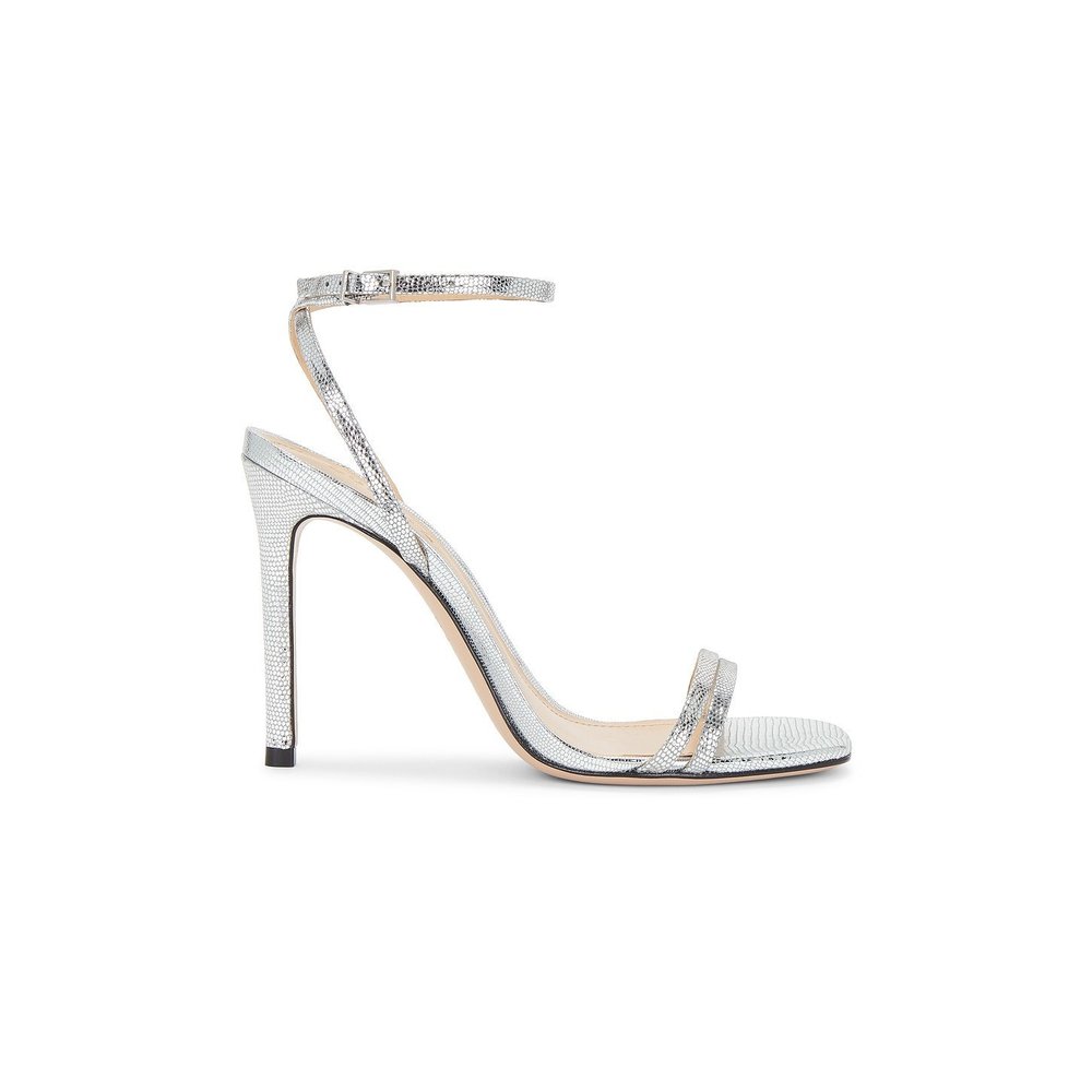 Schutz Altina Sandal in Prata silver heels stiletto like new strappy open toe